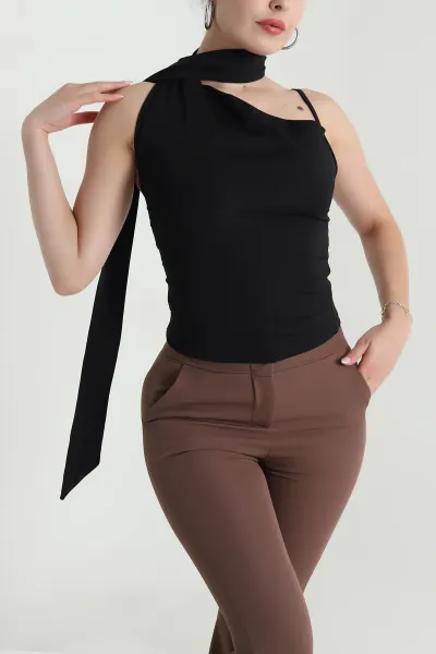 Siyah Kravatlı Sandy Kadın Bluz 477877