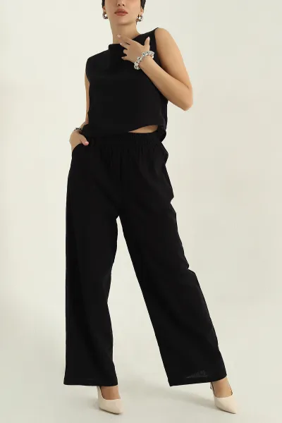 siyah-krinkil-bluz-pantolon-kadin-ikili-takim-374504