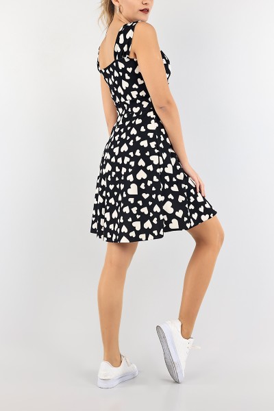 Siyah Kruvaze Yaka Crep Abiye 95068