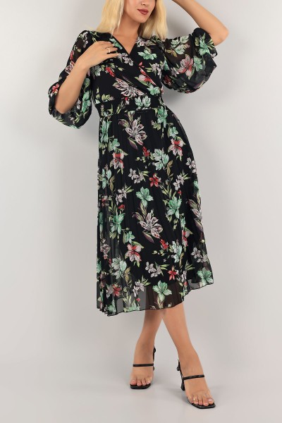 siyah-kruvaze-yaka-sifon-elbise-124402