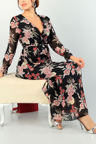 siyah-kruvaze-yaka-sifon-elbise-72843