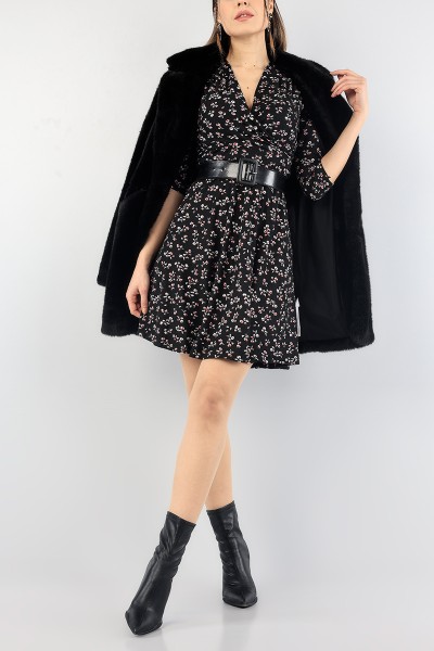 siyah-kruvaze-yaka-suet-elbise-89011