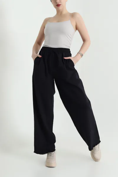 siyah-lazer-bol-paca-gabardin-kadin-pantolon-439162