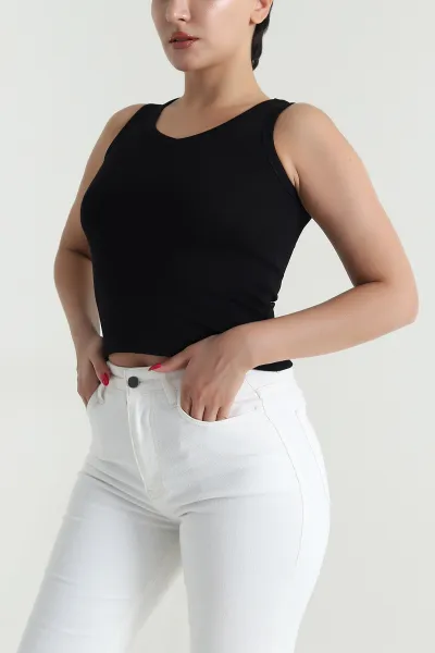 Siyah Likralı Modal Kadın Atlet 476466