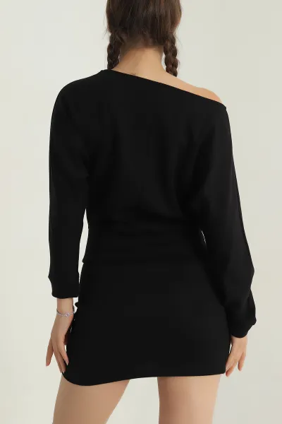 Siyah Likralı Modal Kadın Bluz 398956