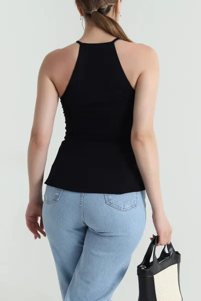 Siyah Likralı Modal Kadın Bluz 476036