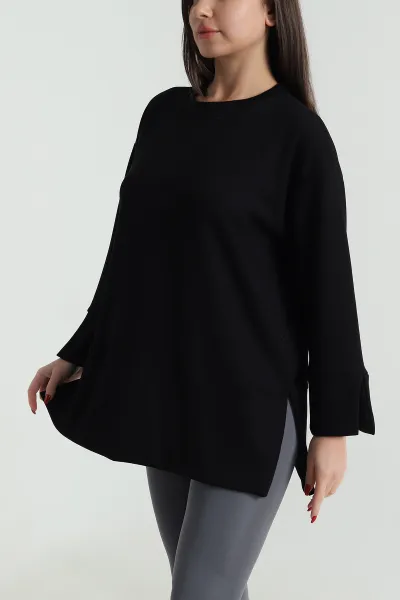 Siyah Likralı Modal Kadın Tunik 492901