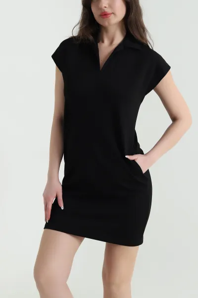 siyah-likrali-oysho-kadin-elbise-454692