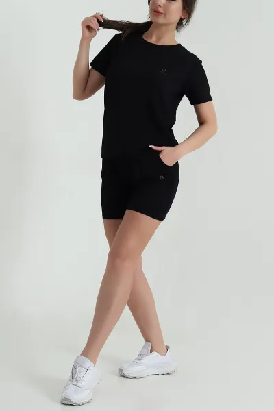 Siyah Likralı Oysho Kadın İkili Takım 459207