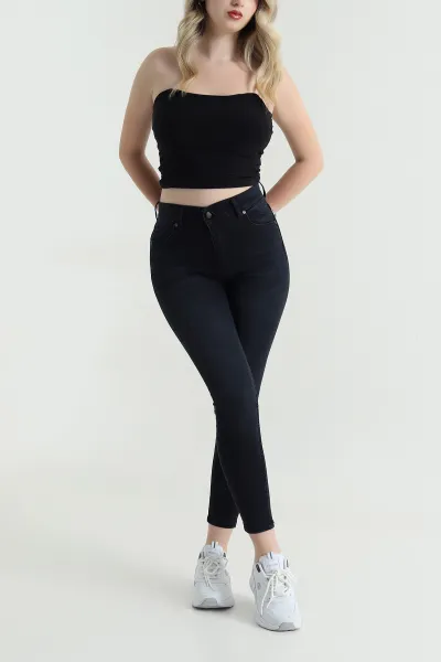 Siyah Likralı Slim Fit Kadın Kot Pantolon 462931