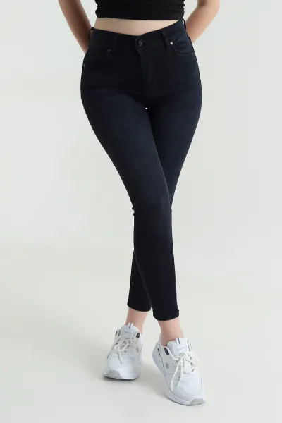 Siyah Likralı Slim Fit Kadın Kot Pantolon 462931