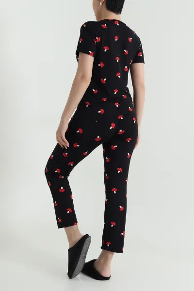 Siyah Milan Kadın Pijama Takımı 466488