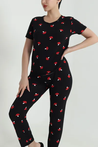 Siyah Milan Kadın Pijama Takımı 466488
