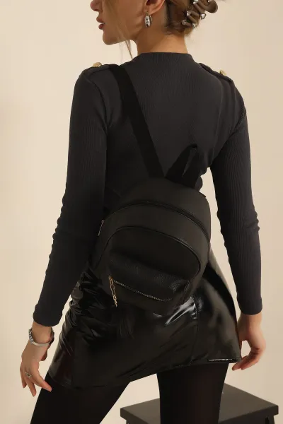 Siyah Mini Boy Sırt Çantası 235874