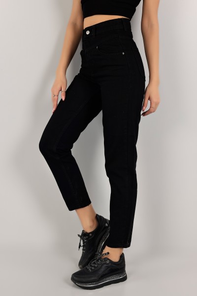 Siyah Mom Kot Pantolon 142813