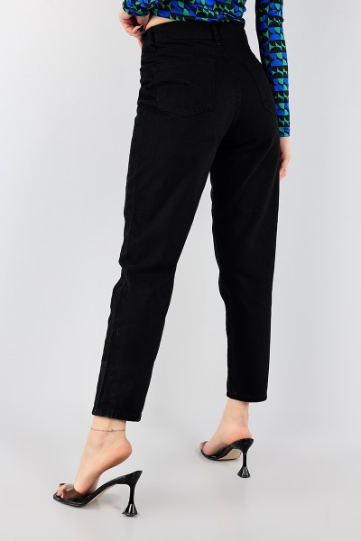 Siyah Mom Kot Pantolon 96022