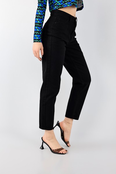Siyah Mom Kot Pantolon 96022