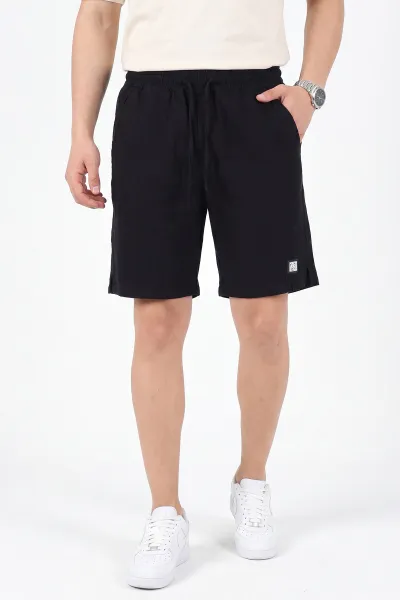 siyah-muslin-keten-belden-baglamali-erkek-sort-465503