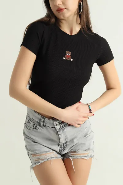 Siyah Nakış İşlemeli Ottman Bluz 335000