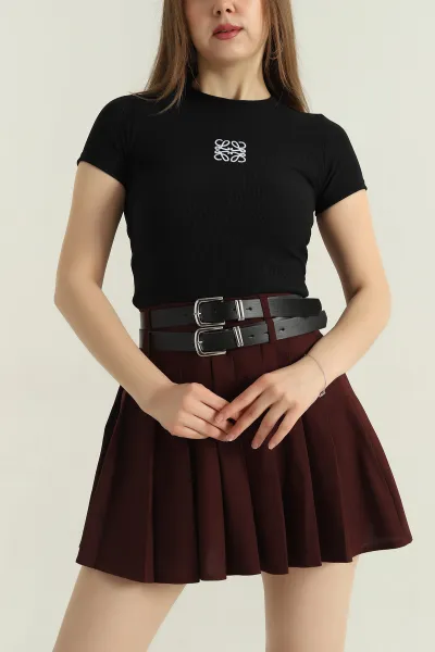 Siyah Nakışlı Ottoman Kadın Bluz 349880