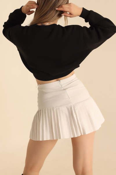 Siyah Nakışlı Şardonlu Bayan Sweat 216651