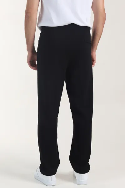 Siyah Osyho Kumaş Şardonlu Baggy Erkek Pantolon 407671