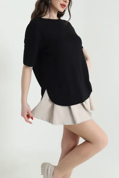siyah-oval-kesim-oysho-kadin-tisort-437672