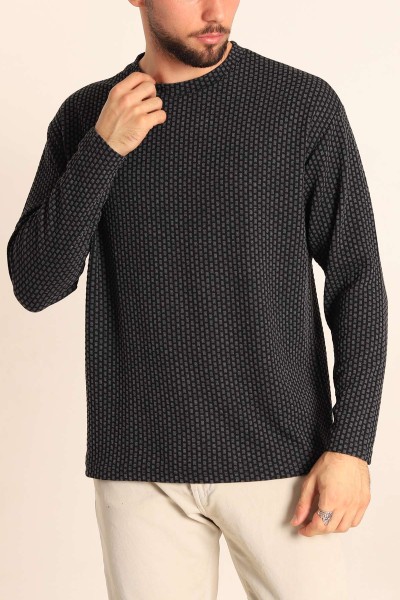 siyah-oversize-bisiklet-yaka-dokulu-erkek-sweat-212705