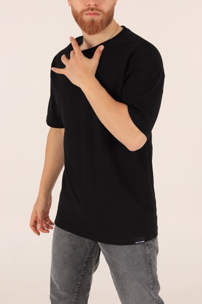 Siyah Oversize Erkek Tişört 170987