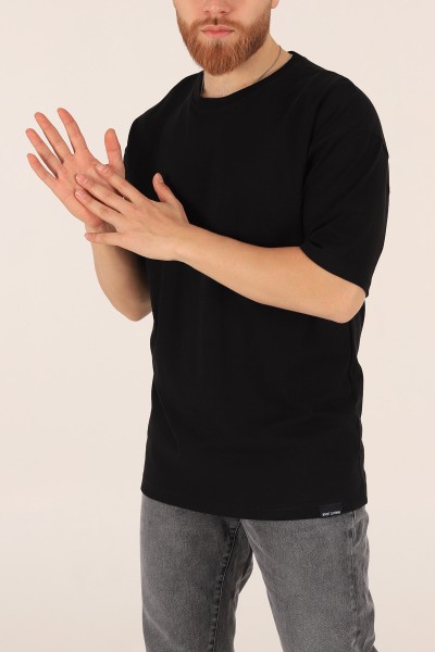 Siyah Oversize Erkek Tişört 170987