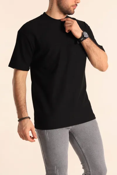 siyah-oversize-jakarli-dikis-detayli-erkek-tisort-253347