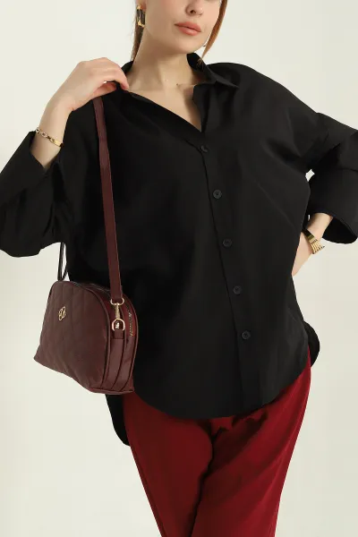 siyah-oversize-kadin-poplin-gomlek-362374