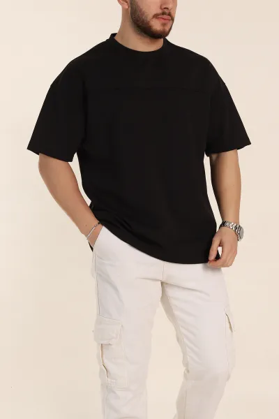 siyah-oversize-parcali-basic-erkek-tisort-351987