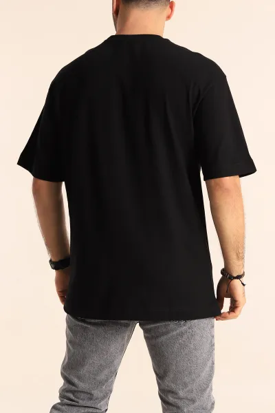 Siyah Oversize Suprem Basic Erkek Tişört 254691
