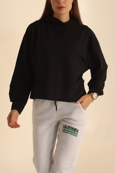 Siyah Oversize Sweat 204088