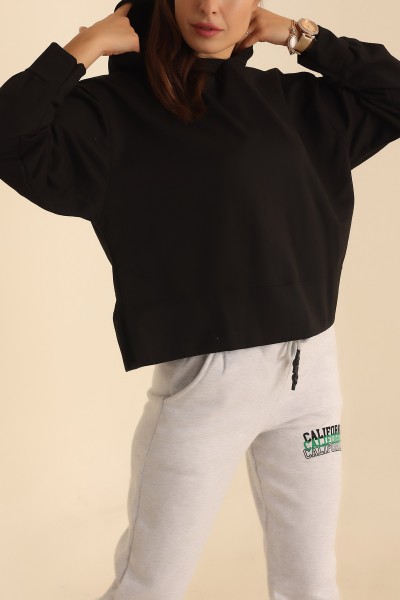 Siyah Oversize Sweat 204088