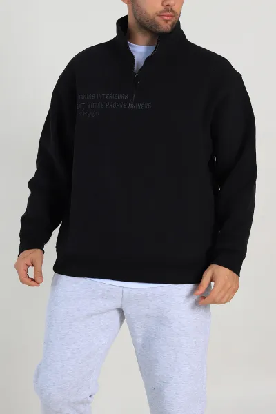 siyah-oversize-uc-ip-sardonlu-nakis-yazi-detayli-yarim-fermuar-erkek-sweatshirt-306937