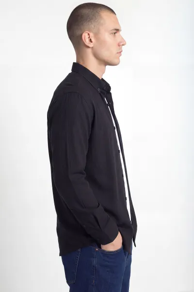 Siyah Oversize Yeni Sezon Erkek Gömlek 448973