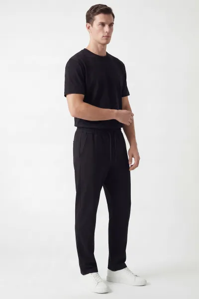 Siyah Oysho Kumaş Oversize  Erkek İkili Takım 443308