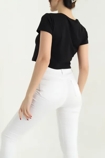 Siyah Oysho Süprem Crop 340883