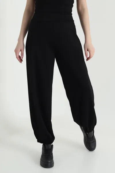Siyah Paça Lastikli Oysho Kadın Pantolon 437906