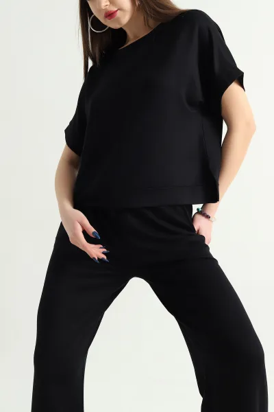 siyah-pantolon-bluz-kristal-bayan-ikili-takim-337801