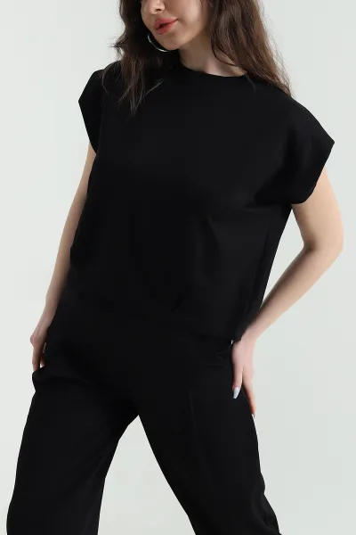 Siyah Pantolon Bluz Oysho Kadın İkili Takım 446690