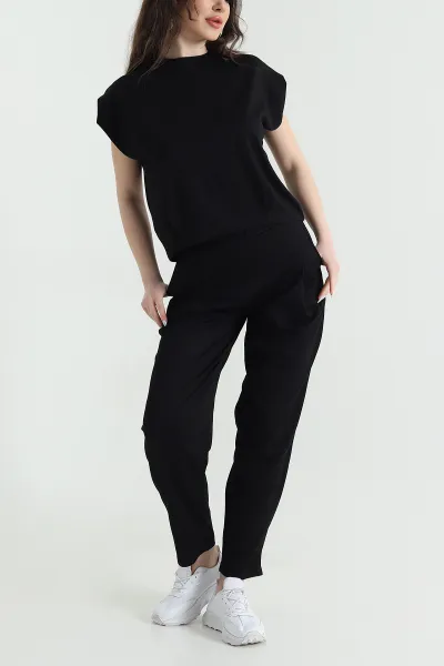 siyah-pantolon-bluz-oysho-kadin-ikili-takim-446690