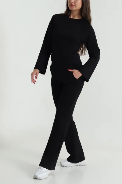 Siyah Pantolon Bluz Oysho Kadın İkili Takım 489861