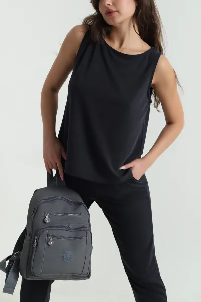 Siyah Pantolon Bluz Pike Modal Kadın İkili Takım 468593