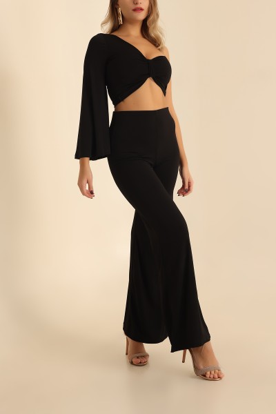 Siyah Pantolon Bluz Sandy İkili Takım 213957
