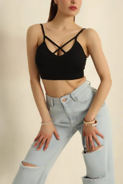 Siyah Pedli Likralı Büstiyer 271545