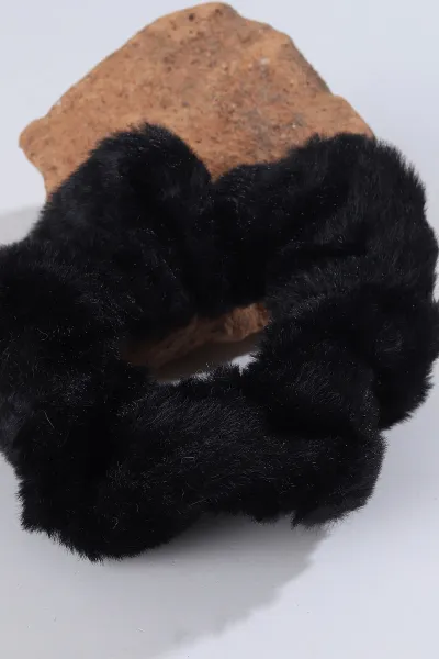 Siyah Peluş Lastik Toka 305186