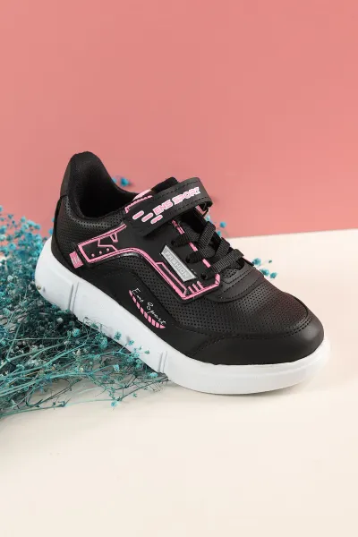 siyah-pembe-31-35-filet-kalin-taban-cirtli-kiz-cocuk-spor-ayakkabi-228002